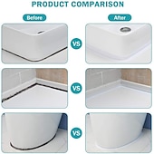 cheap Bathroom Gadgets-2PCS Caulk Strip Tape PVC Self-Adhesive Decorative Sealing Tape Used for Kitchen Sink Toilet Bathroom Bathtub Floor Wall Edge 0.87&#039;&#039;*10.5ft/2.2*320cm
