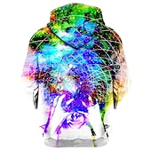 preiswerte 3D Muster-Herren Galaxis Grafik-Drucke Hoodie Sweatshirt Kapuze Hoodies Pullover Kapuzenshirt mit durchgehendem Reißverschluss Langarm Sweatshirt mit Kapuze Mit Kapuze Strassenmode 3D-Druck Sport &amp; Natur