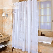cheap Shower Curtains-Peva Waterproof Mould Proof Thickened Shower Curtain 180cm*180cm(70&quot;*70&quot;) Toilet Bathroom Stripe Printing