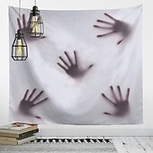 billige halloween veggtepper-halloween fest veggteppe kunst dekor teppe gardin hengende hjem soverom dekorasjon polyester spøkelse skrekk skygge halloween dekorasjoner