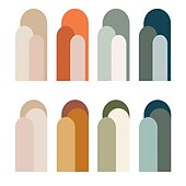 levne Tapety-geometrie barevná tapeta boho oblouk nálepka na stěnu odlepte a nalepte snímatelnou samolepicí PVC/vinylovou nálepku na stěnu pro domácí dekoraci místnosti 52*140cm