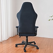 abordables Funda para silla de oficina-Funda para silla de oficina dividida, funda para silla de juego, color burdeos, elástica, lavable, funda para silla de ordenador, para sillón, silla giratoria, silla de juego, silla de jefe de