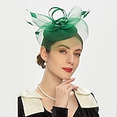 economico Fascinator-fascinators Piume Cappello Portapillole Matrimonio Kentucky Derby Coppa di Melbourne cocktail Astco reale Fiore Elegante Con Colore Puro Copricapo Copricapo