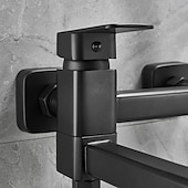 cheap Bathtub Faucets-Bathtub Faucet Dual Spout Wall Mounted, Bath Tub Filler Mixer Brass Tap with Heldhand Showerhand, Ceramic Valve Single Handle Control
