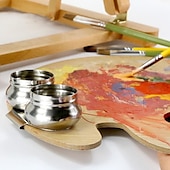 baratos materiais de pintura, desenho e arte-pote de lavagem de caneta de aço inoxidável 3*9 cm*2 peças