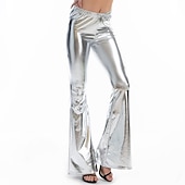 abordables Fondos-Años 80 Hip hop Pantalones Baile de Máscaras pantalones sueltos chicas picantes Color sólido Mujer Disfraz de carnaval Carnaval Mascarada Despedida de Soltera Desfile del orgullo Mes del Orgullo