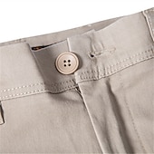 economico Chino-pantaloni cargo da uomo elastico in vita tasche multiple pantaloni a tutta lunghezza casual anelastico tinta unita sport all&#039;aria aperta vita media verde militare nero kaki blu navy s m l xl xxl