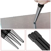 economico set di punte da trapano-1/3 pz antiscivolo centro punch set 1.5/2/3mm in lega di acciaio punzone centrale generale auto punch marcatura strumento di perforazione per metallo legno