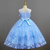 abordables Robes à Fleurs pour Filles-Enfants Fille Robe de demoiselle d&#039;honneur Robe Couleur Pleine Sans Manches Utilisation Mariage Soirée Princesse Doux Coton Maxi Robe de princesse rose Robe Trapèze Robe de demoiselle d&#039;honneur Et