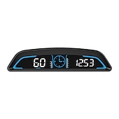 זול תצוגה עילית (עיניים על הכביש)-מד מהירות GPS דיגיטלי אוזניות אוניברסליות לרכב צג lcd גדול 5.5 אינץ&#039; הוד עם מהירות קמ&quot;ש התראה על עייפות נהיגה אזהרה על מהירות יתר מד נסיעה לכל כלי הרכב
