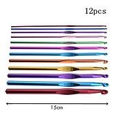 abordables coser y tejer y ganchillo-100 Uds ganchos de ganchillo de aluminio tejido artesanal suéter juego de agujas de coser