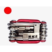 abordables Vélos et composants-Kit d&#039;outils de réparation de vélo multifonction 12 en 1 - tournevis à fente, tournevis cruciforme, clé hexagonale, disjoncteur de chaîne universel, clé à rayons, avec 1 levier pour pneu de vélo