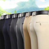 ieftine Subţire-Bărbați Costume Pantaloni chinez Buzunar Simplu Confort Respirabil Nuntă Afaceri Casual Modă Clasic Galben Bleumarin Strech