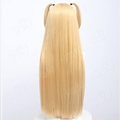 cheap Synthetic Trendy Wigs-Misa Amane Wigs Misa Amane cosplay Wig Anime  Cosplay Wig HSIU Misa Amane Women  Cosplay Golden Long Hairwig Cap MisaMisa Wig