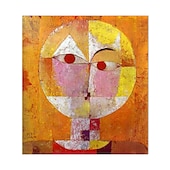 abordables Pinturas famosas-Pintura al óleo hecha a mano lienzo arte de la pared decoración paul klee estilo abstracto para decoración del hogar enrollado sin marco pintura sin estirar