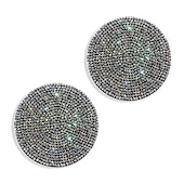 cheap Car Organizers-2pcs Bling Car Cup Holder Coaster 2.75 inch Anti-Slip Shockproof Universal Fashion Vehicle Car Coasters Insert Bling Rhinestone Auto Automotive Interior Accessories for Women