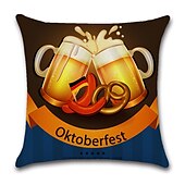 levne Sváteční povlak na polštář-oktoberfest pivo oboustranný povlak na polštář 4ks německý bavorský měkký dekorativní čtvercový povlak povlak na polštář povlak na polštář povlak na polštář na pohovku ložnice vynikající kvalita lze