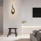 abordables Apliques de pared LED-Lightinthebox Lámparas de pared LED de 1 luz de 31 cm, apliques de pared con diseño en forma de fuego, tiendas/cafeterías de estilo minimalista moderno, aplique de acrílico genérico 10w ip44
