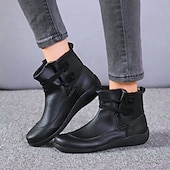 cheap Ankle Boots-Women&#039;s Brown Casual Ankle Boots with Double Buckle Straps - Comfortable Everyday Footwear for Fall and Winter