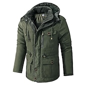 economico Piumini-Per uomo Giacca trapuntata Vello All&#039;aperto Tenere al caldo Giacca invernale Cappotto Campeggio / Escursionismo / Speleologia Grigio scuro Nero Blu Marrone Verde