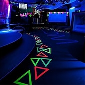 cheap Holiday Decoration-6pcs/Set UV Gaffer Fluorescent Party Tape Blacklight Reactive Glow In The Dark Tape Neon Cloth Tape Warning Stage Prop Home Decoration