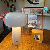 billige Bordlamper-bordlampe bærbar italiensk sopp trådløs touch oppladbar nattlampe usb bordlampe skrivebordsdekorasjon soverom nattlampe