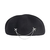 preiswerte Partykappen-Hüte 100% Wolle Baskenmütze Fischerhut Party / Abend Casual Modisch Elegant Mit Sanft Pure Farbe Kopfschmuck Kopfbedeckung
