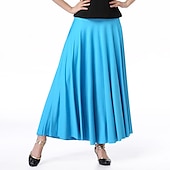 abordables Tenues de danse de salon-Danse de Salon Jupes Couleur Pure Femme Utilisation Usage quotidien Fibre de Lait