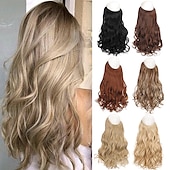 cheap Clip in Extensions-Curly Synthetic Hair 22 inch Hair Extension Fishing Line Hair 1pc / pack Adjustable Women&#039;s Girls&#039;