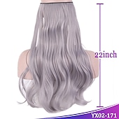 cheap Clip in Extensions-Curly Synthetic Hair 22 inch Hair Extension Fishing Line Hair 1pc / pack Adjustable Women&#039;s Girls&#039;
