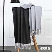preiswerte Schals &amp; Handschuhe für Männer-Doppelseitiger Kaschmirschal für Herren Herbst und Winter verdickter warmer Schal Winterwollschal für Herren