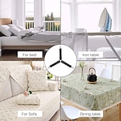 abordables Fournitures pour la maison-Lot de 4 clips de fixation pour draps de lit - sangles élastiques pour supports de draps de lit, pinces pour housses de matelas, organisateurs de couettes et de couvertures