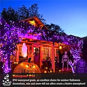 billige Elektrisk støpsel-juleslyngelys utendørs 20m 200leds 8 moduser plugg inn julepynt varme hvite lys fest hage juledekor belysning ac220v 230v 240v eu plugg