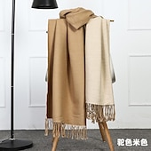 preiswerte Schals &amp; Handschuhe für Männer-Doppelseitiger Kaschmirschal für Herren Herbst und Winter verdickter warmer Schal Winterwollschal für Herren