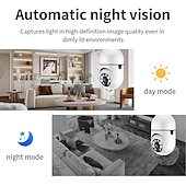 cheap Indoor IP Network Cameras-LED Bulb Light HD 1080P IP Camera Wireless Panoramic Home Security WiFi Smart Bulb Night Vision Camera