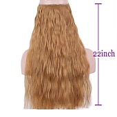 cheap Clip in Extensions-Curly Synthetic Hair 22 inch Hair Extension Fishing Line Hair 1pc / pack Adjustable Women&#039;s Girls&#039;