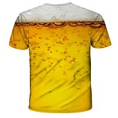 abordables T-shirts-Anime 3D Tee-shirt Costume de cosplay T-shirt Bière Classique Style de rue pour Homme Unisexe Adulte Impression 3D  pour Oktoberfest
