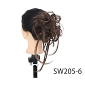 abordables Queue-de-cheval-chignon désordonné morceau de cheveux super long ébouriffé chignon extensions chignon cheveux ondulés wrap queue de cheval postiches cheveux chouchous avec élastique bande de cheveux pour femmes