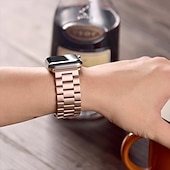 ieftine Curele Apple Watch-Brățări cu Legături Compatibil cu Curea de ceas Apple Watch 38mm 40mm 41mm 42mm 44mm 45mm 49mm Buclă Lux Închidere metalică Oțel inoxidabil Curea de ceas de schimb pentru iwatch Series Ultra 8 7 6 5