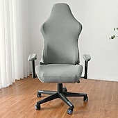 abordables Funda para silla de oficina-Funda para silla de oficina dividida, funda para silla de juego, color burdeos, elástica, lavable, funda para silla de ordenador, para sillón, silla giratoria, silla de juego, silla de jefe de