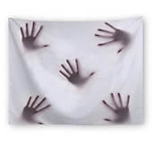 billige halloween veggtepper-halloween fest veggteppe kunst dekor teppe gardin hengende hjem soverom dekorasjon polyester spøkelse skrekk skygge halloween dekorasjoner