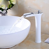 cheap Classical-Bathroom Sink Faucet,Brass Waterfall Centerset Single Handle One Hole Bath Taps