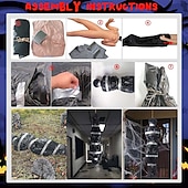 preiswerte Halloween Außen Dekor-Halloween-Dekorationen Requisiten für tote Opfer, gruselige gefälschte Leiche mit Pumpe, 152 cm hängende gruselige gefälschte Leiche in Tasche, Todesopfer, Halloween-Requisiten für den Außenbereich,
