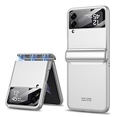 cheap Samsung Cases-Phone Case For Samsung Galaxy Z Flip 5 Z Flip 4 3 2 Back Cover Portable Magnetic Full Body Protective Solid Colored TPU