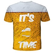 abordables T-shirts-Anime 3D Tee-shirt Costume de cosplay T-shirt Bière Classique Style de rue pour Homme Unisexe Adulte Impression 3D  pour Oktoberfest