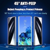 cheap Samsung Screen Protectors-[1 Pack] Screen Protector For Samsung Galaxy S24 Ultra Plus S23 S22 S21 S20 Plus Ultra S10 Note 20 Ultra 10 Plus S25 Ultra TPU Hydrogel Privacy Anti-Spy 9H Hardness Self-healing Anti-Fingerprint