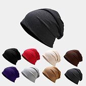 levne Pánské klobouky-Pánské Vše Čepice Beanie Černá Jako na obrázku Pletený Plná / Jednobarevná Běžné nošení
