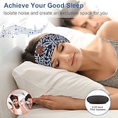 お買い得  イヤホン-スリープヘッドフォン、Bluetoothヘッドバンドヘッドフォン HDスピーカーとマイク付き、横向き寝る人のために最適、通話、ジョギング、ヨガ、ワークアウトギフトアイデア - ユニセックス