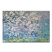 お買い得  花/植物画-ミンチュラ 手作り 厚いテクスチャー 花 油絵 キャンバス 壁アート 装飾 モダン 抽象画 ホームデコレーション ロールフレームレス 未延伸絵画