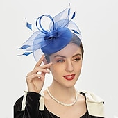 economico Fascinator-fascinators Piume Cappello Portapillole Matrimonio Kentucky Derby Coppa di Melbourne cocktail Astco reale Fiore Elegante Con Colore Puro Copricapo Copricapo